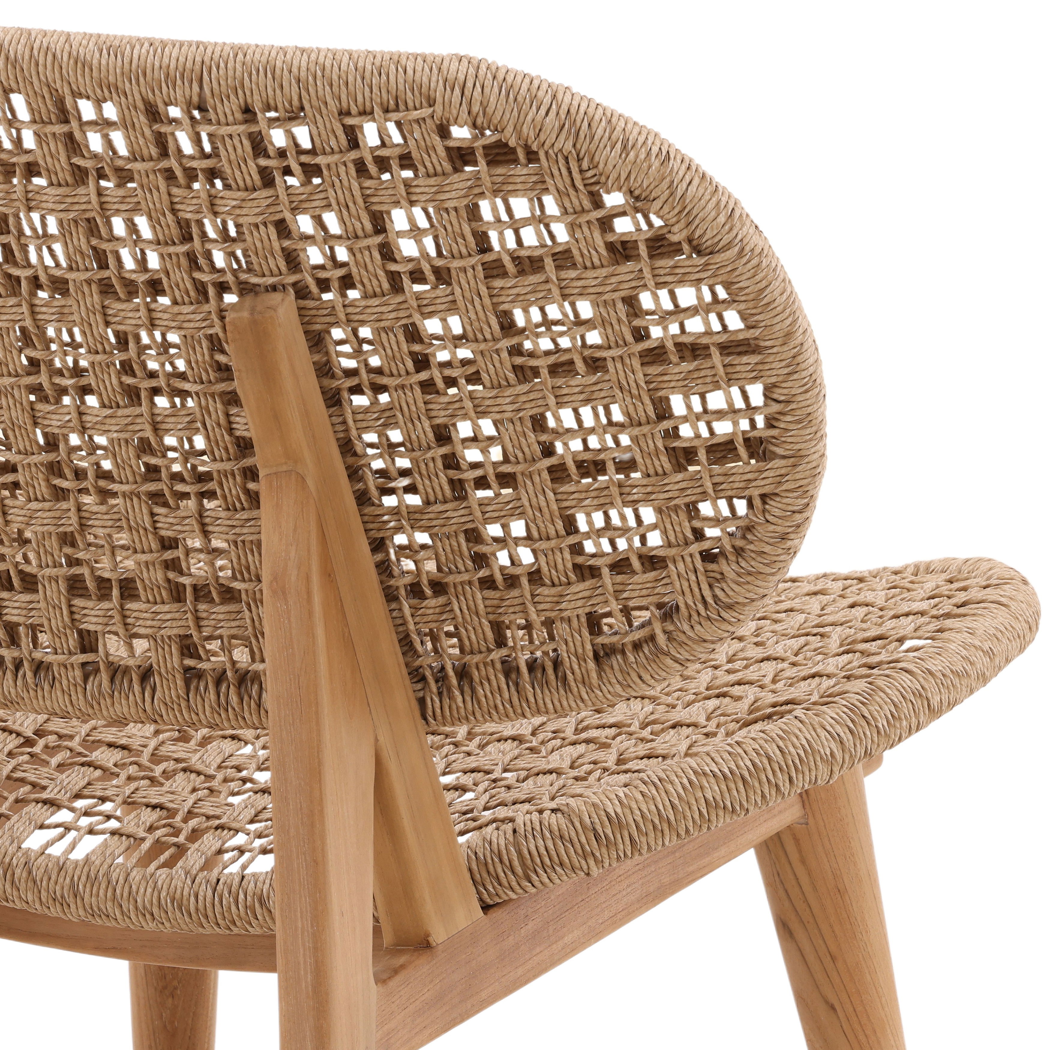 Hermosillo Outdoor Occasional Chair Natural, Accent Chair by Dovetail, 31" width x 30" height x 30" depth View 5