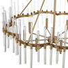 Crystal Stick 8 Light Brass Chandelier thumbnail 4