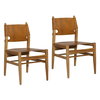 Rossana Dining Chair Set of 2 Brown, by Dovetail, 20" width x 35.24" height x 24.4" depth thumbnail