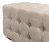 Beam Bench, Tufted Beige Linen thumbnail 3