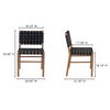 Mira Outdoor Dining Chair Black, by Moe's Home, 20" width x 33" height x 21.5" depth thumbnail 8