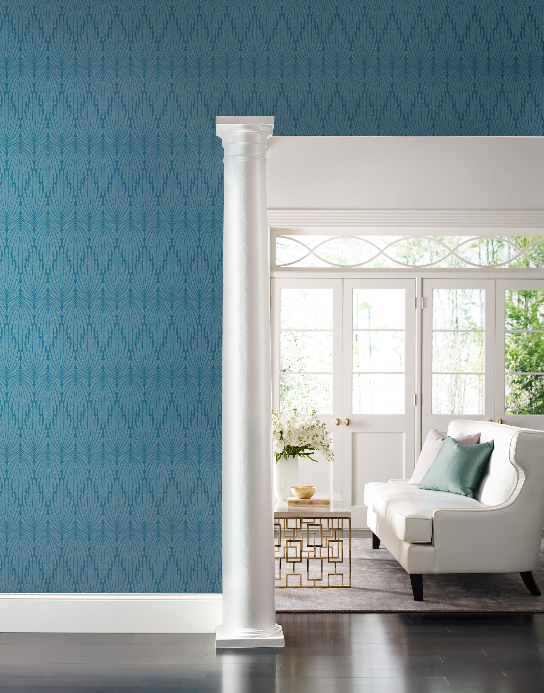 CafÃ© Society Blue Wallpaper large image 