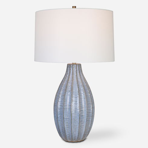 Veston Blue Glaze Table Lamp