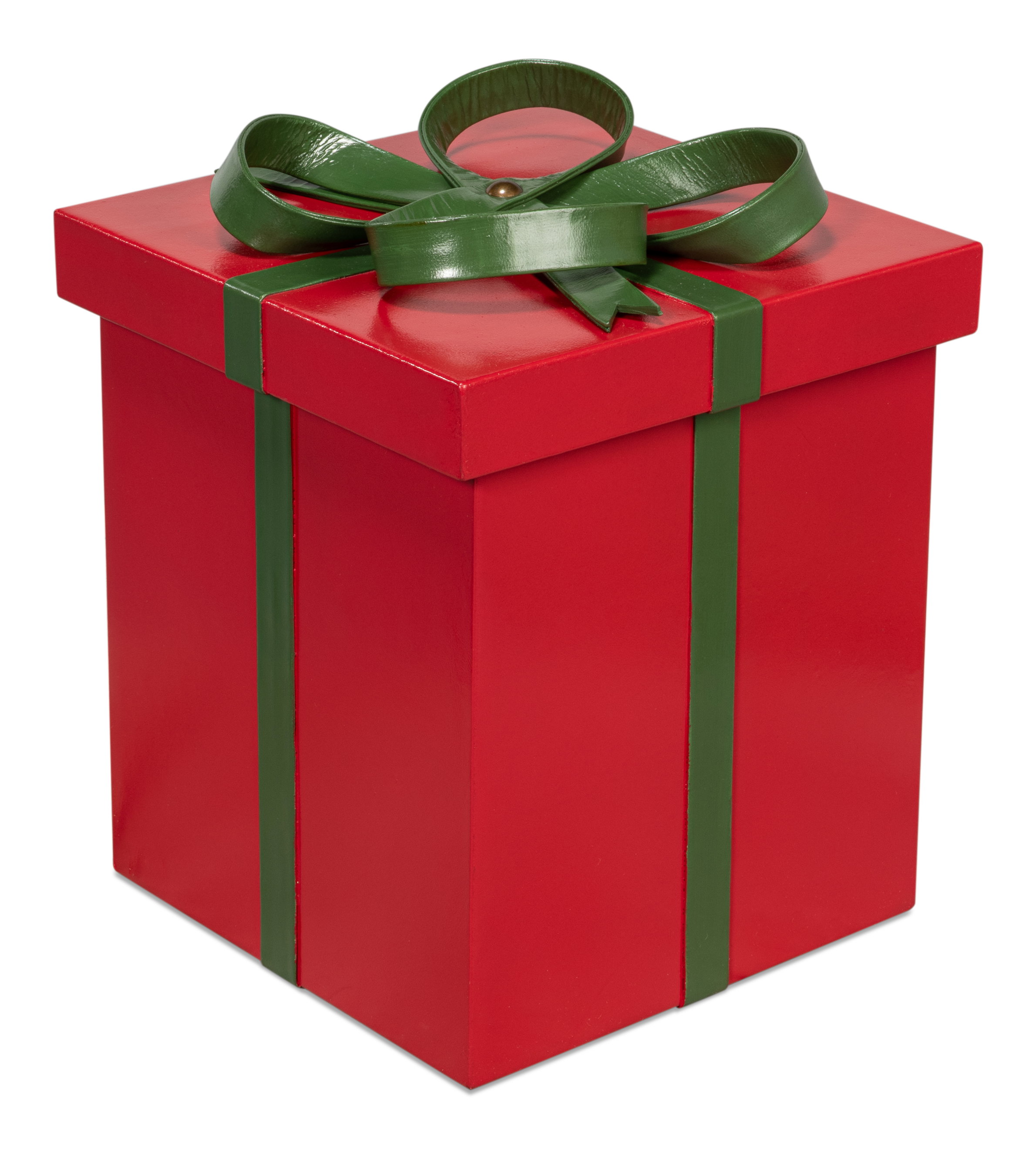 Ferrell Leather Holiday Boxes,S/3,Red, Decor by Sarreid, 8" length x 8" width x 9" height View 7