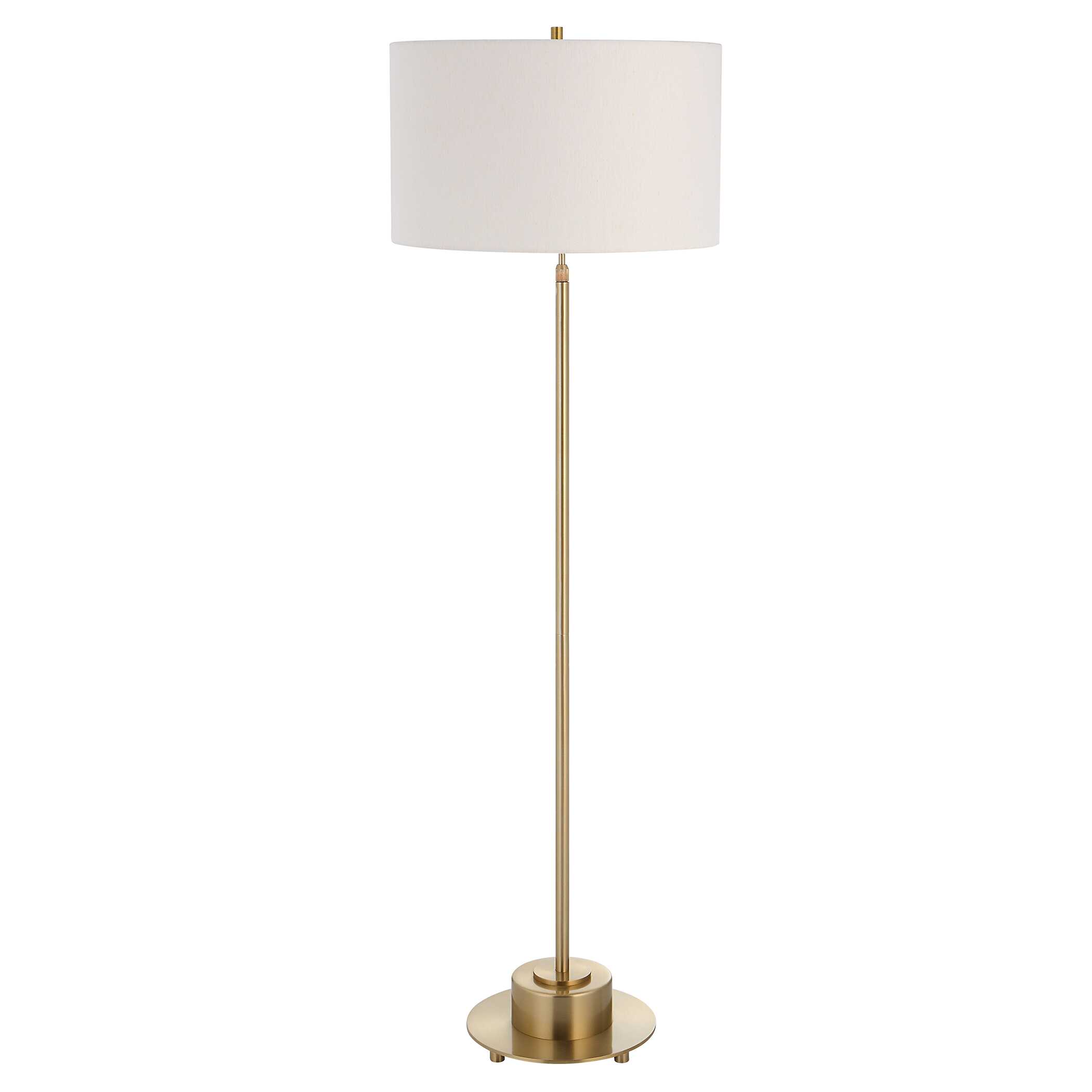 Prominence Brass Floor Lamp, by Uttermost, 17" width x 69.75" height x 17" depth View 6
