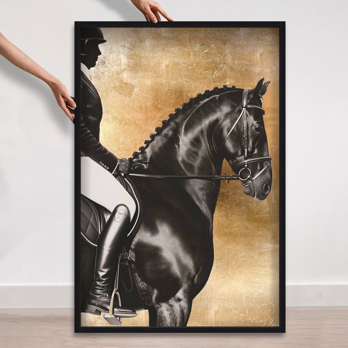 Taming the Rhythm Gold I - With Hand-Applied Gold Leaf (Gold Leaf), Art by Oliver Gal,  30x45 View 4