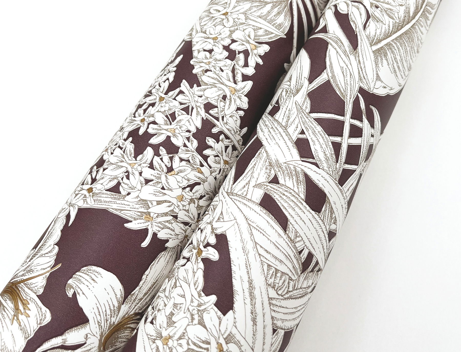 Orchid Conservatory Toile Mulberry Wallpaper large image 