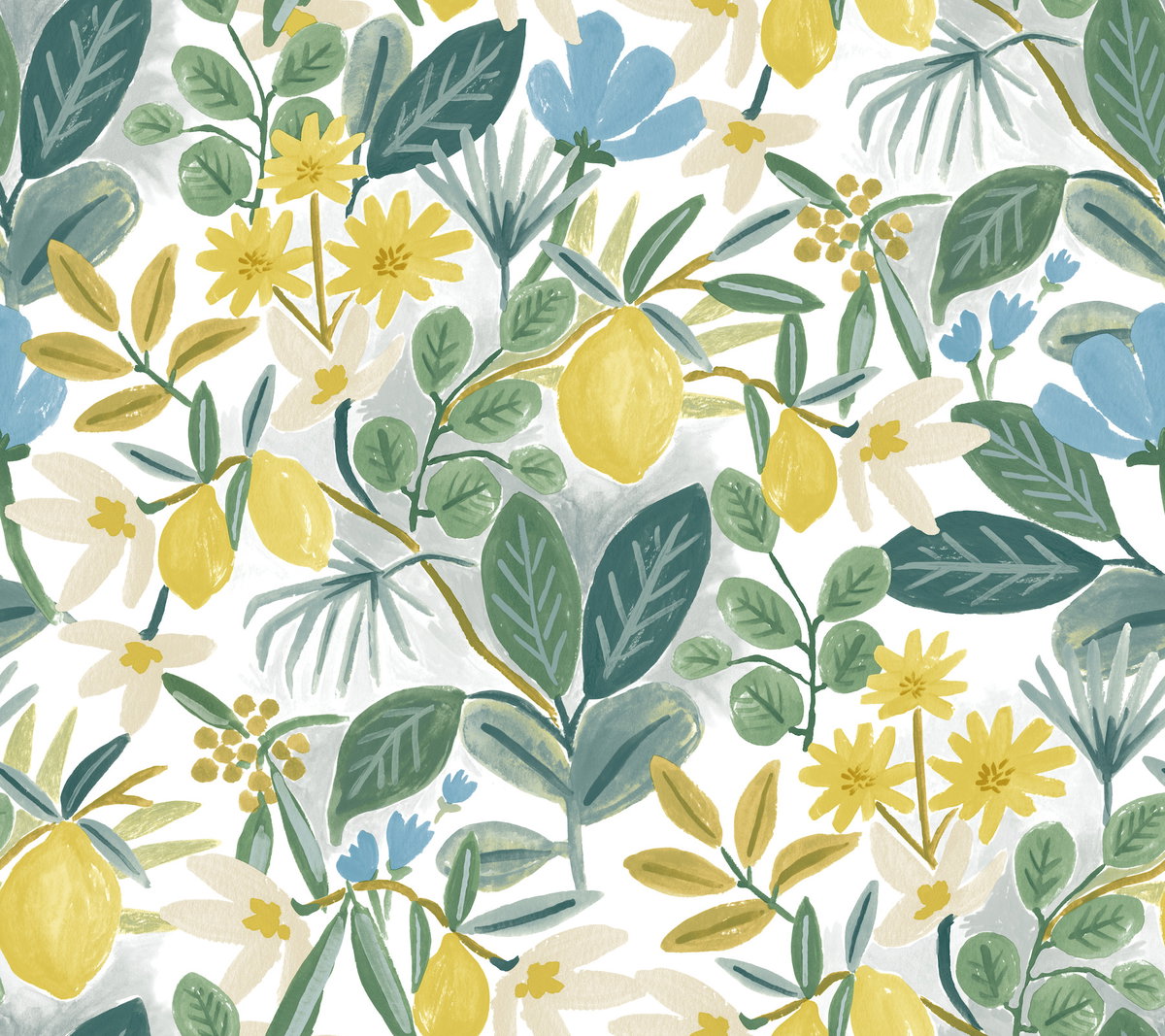 Amalfi Blue & Green Peel & Stick Wallpaper, by York Wall, 20' length x 2'3" width x 0.02" depth