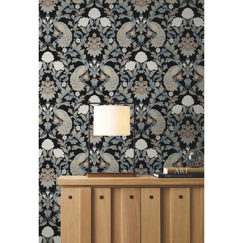 Plume Dynasty  Black Wallpaper