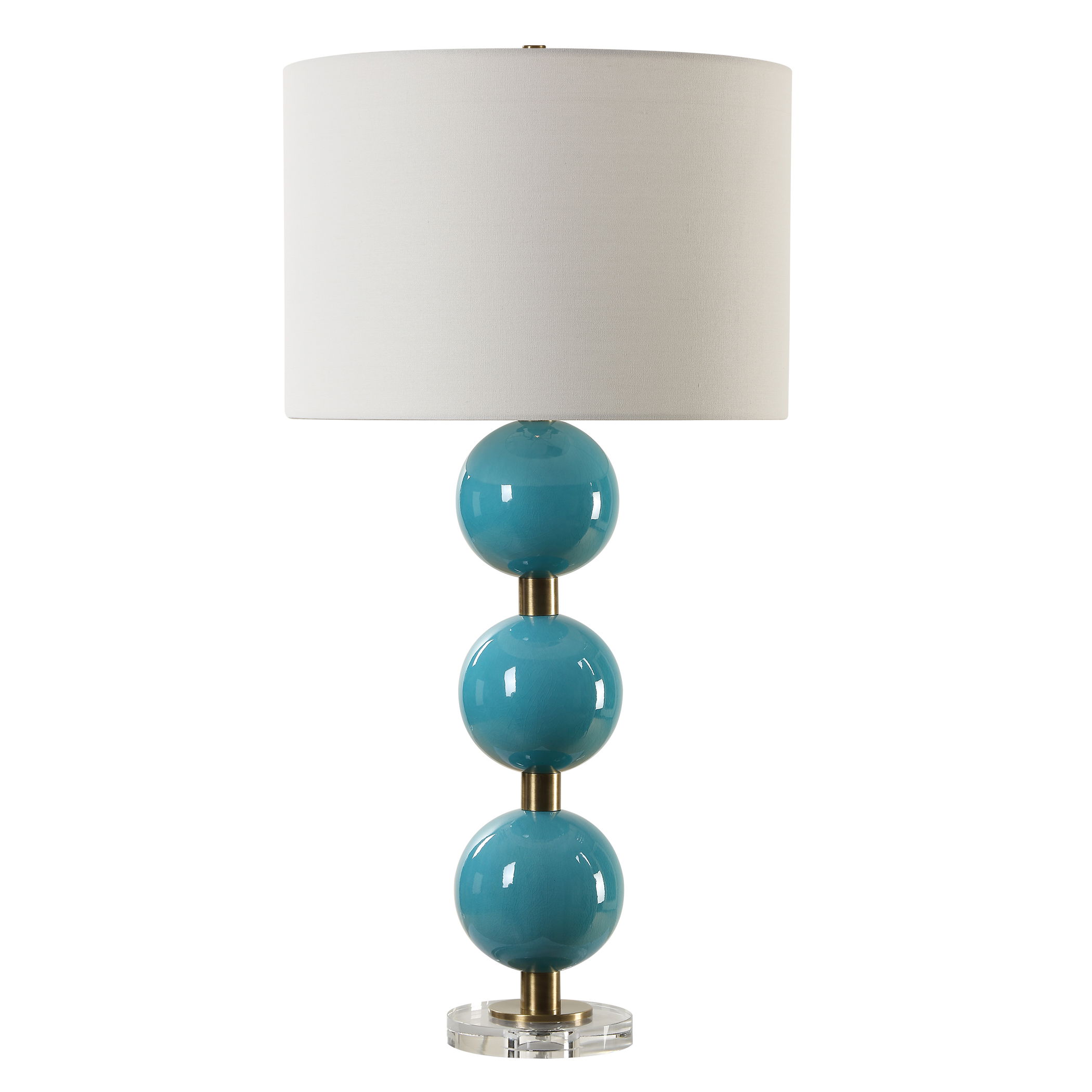 Palawan Blue Glaze Table Lamp large image 