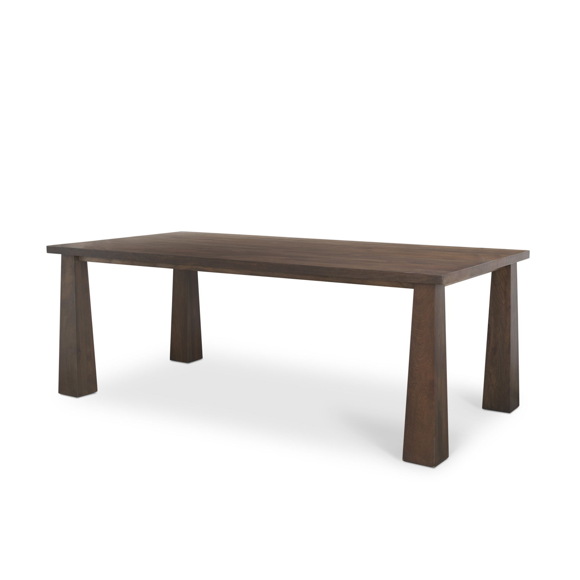 Wolcott Rectangular Dark Brown Solid Wood Dining Table, by Mercana, 84" length x 42" width x 30" height View 1