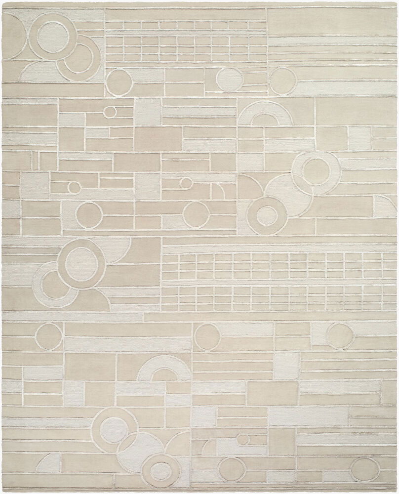 Transcendence Handmade Rug, by Surya, 1'6" length x 1'6" width