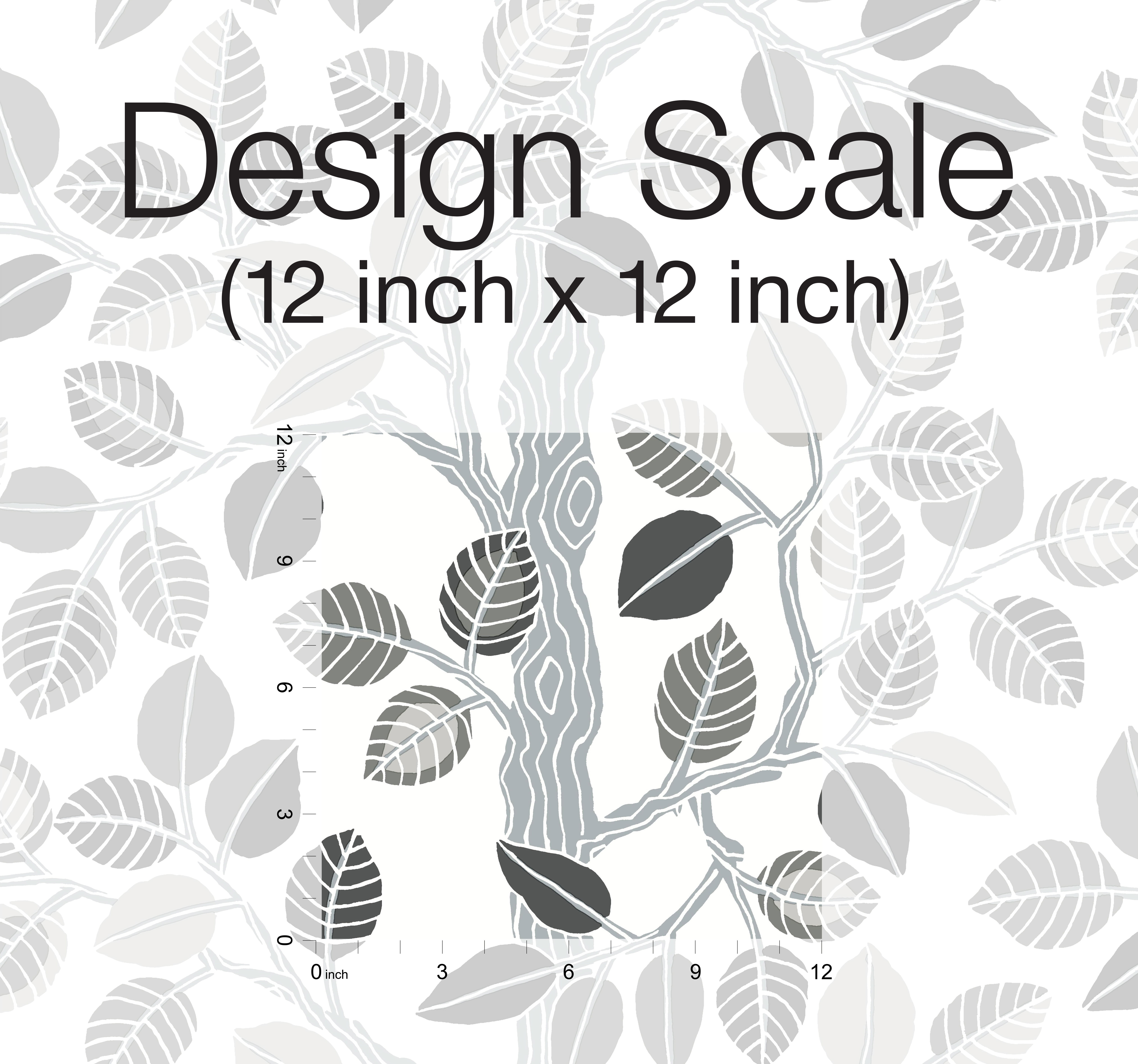 Forest Leaves Neutral Peel & Stick Wallpaper, by York Wall, 20' length x 1'8.5" width x 0.02" depth View 4