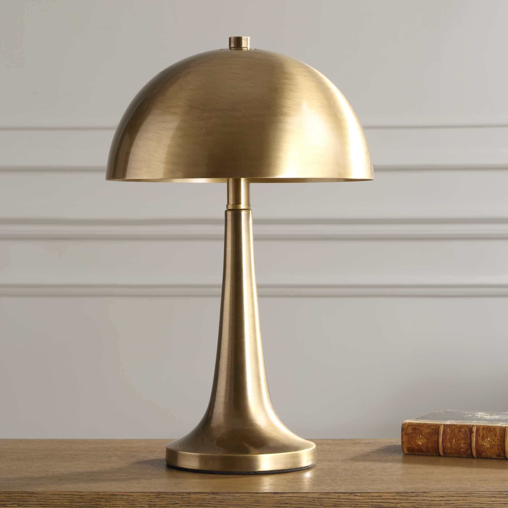 Dame Brass Table Lamp, by Uttermost, 10" width x 15.75" height x 10" depth View 4