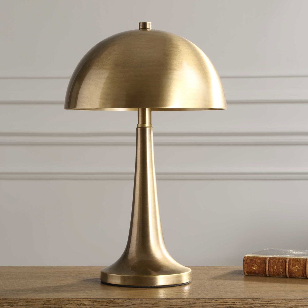Dame Brass Table Lamp, by Uttermost, 10" width x 15.75" height x 10" depth View 4