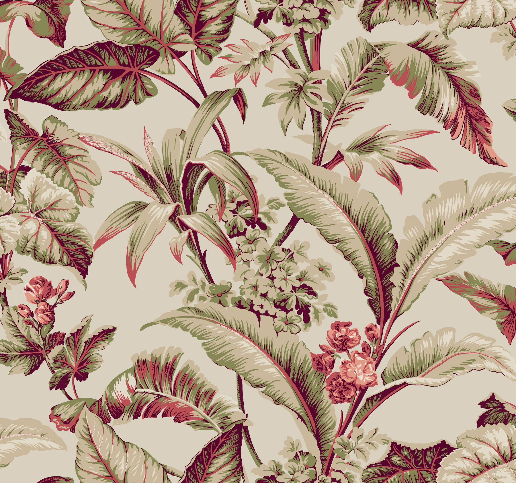 Mystic Isle Taupe Wallpaper large image 
