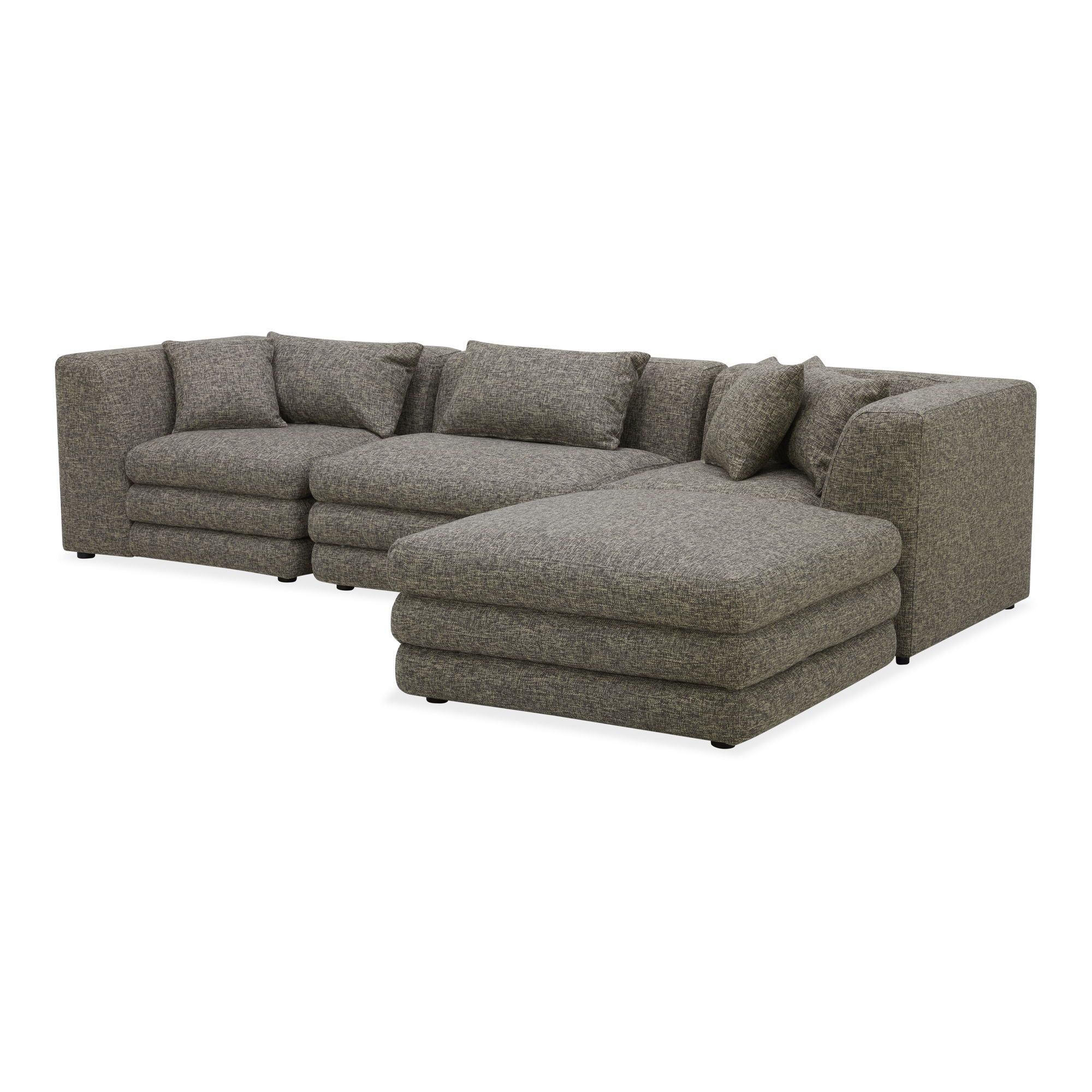 Lowtide Lounge Modular Sectional Stone Tweed large image 