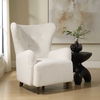 Ingel White Wingback Armchair, Furniture by Uttermost, 33" width x 39.5" height x 34" depth thumbnail 3