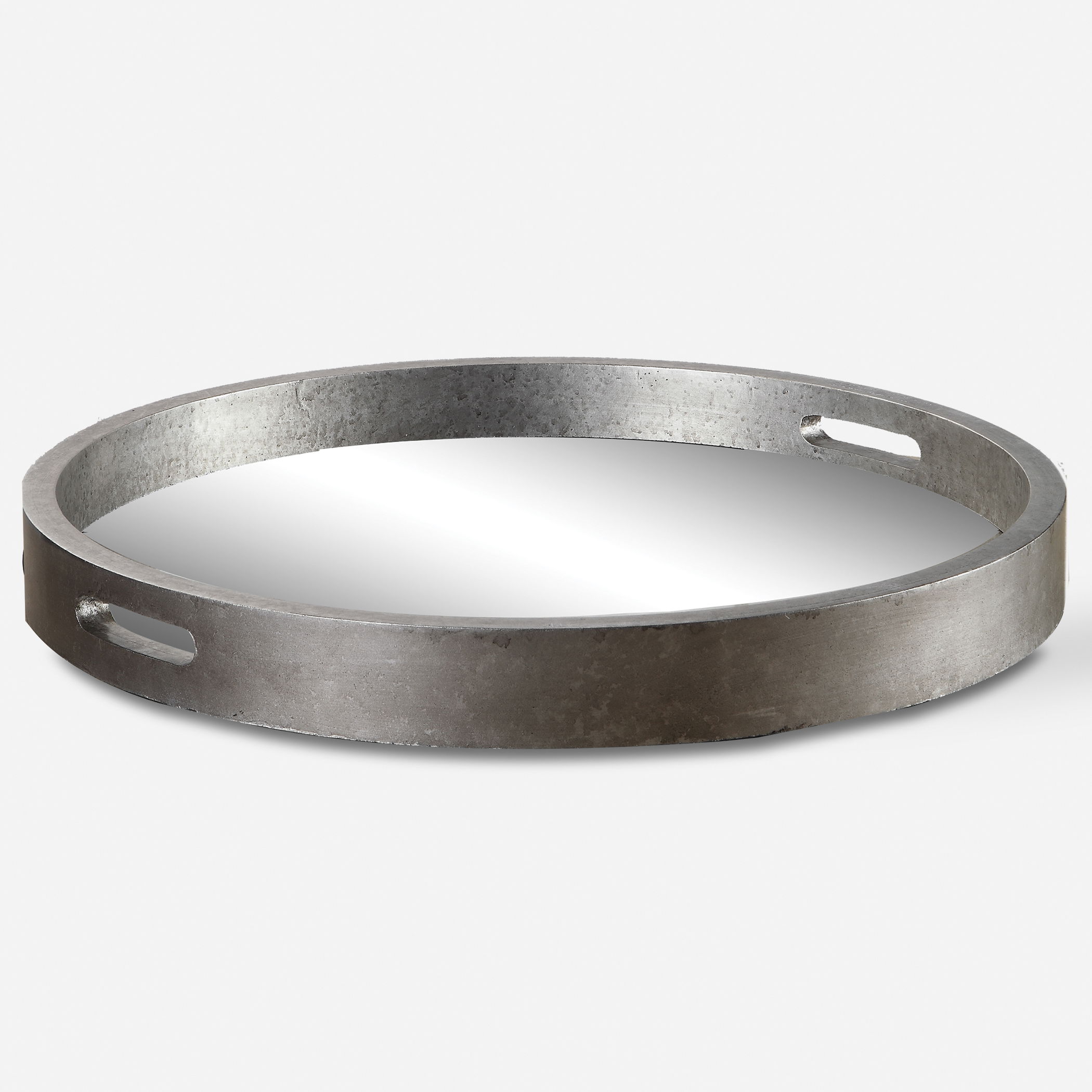 Bechet Round Silver Tray large image 