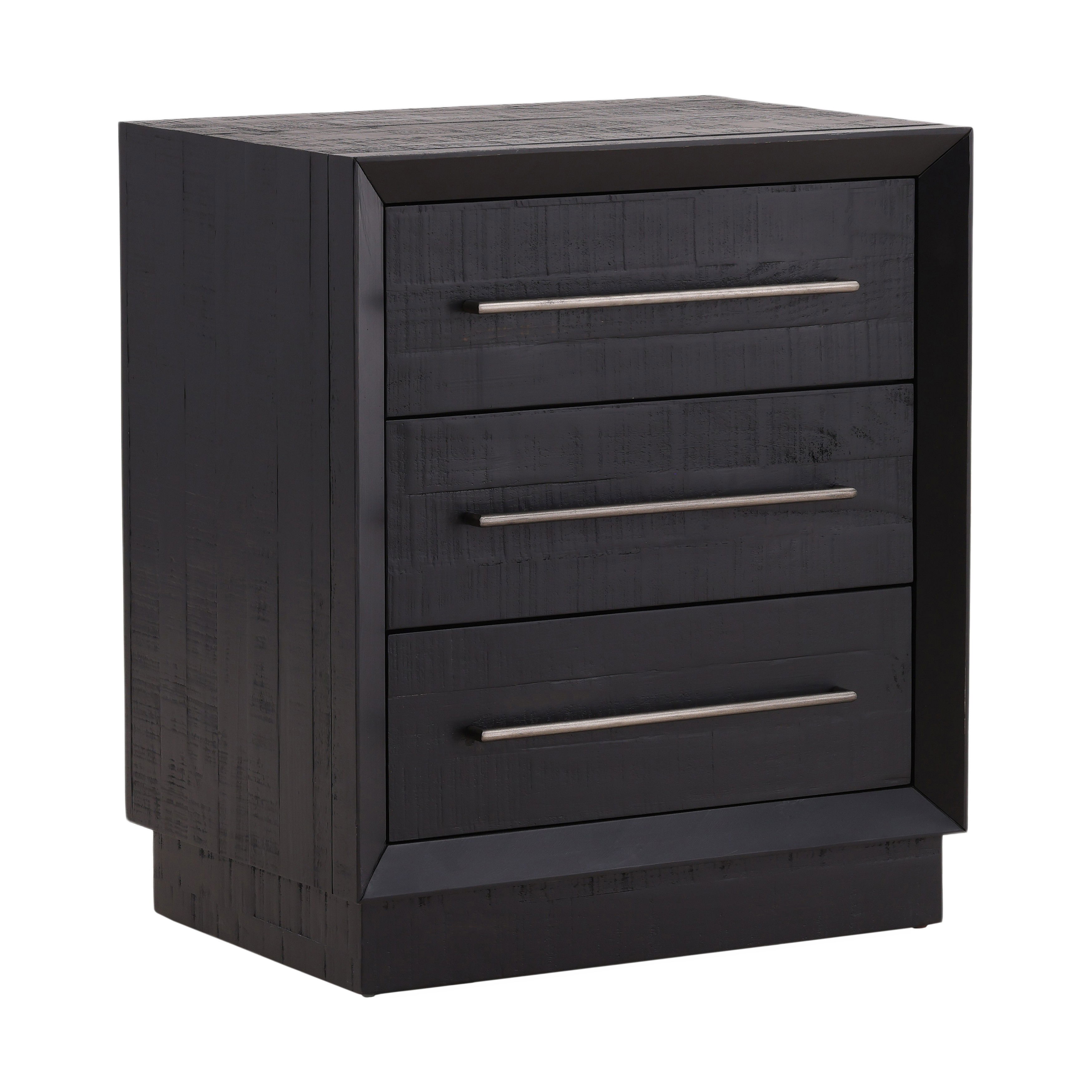 Humphreys Nightstand Black, by Dovetail, 26.1" width x 28.9" height x 18.1" depth View 1