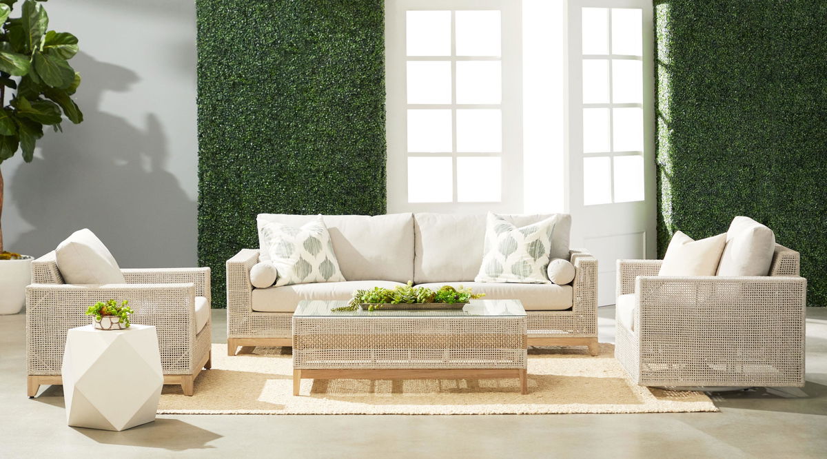 Tapestry Outdoor Coffee Table, by Essentials for Living, 50" width x 17" height x 28" depth View 8