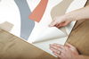 Modernist Coral & Blue Peel & Stick Wallpaper thumbnail 5