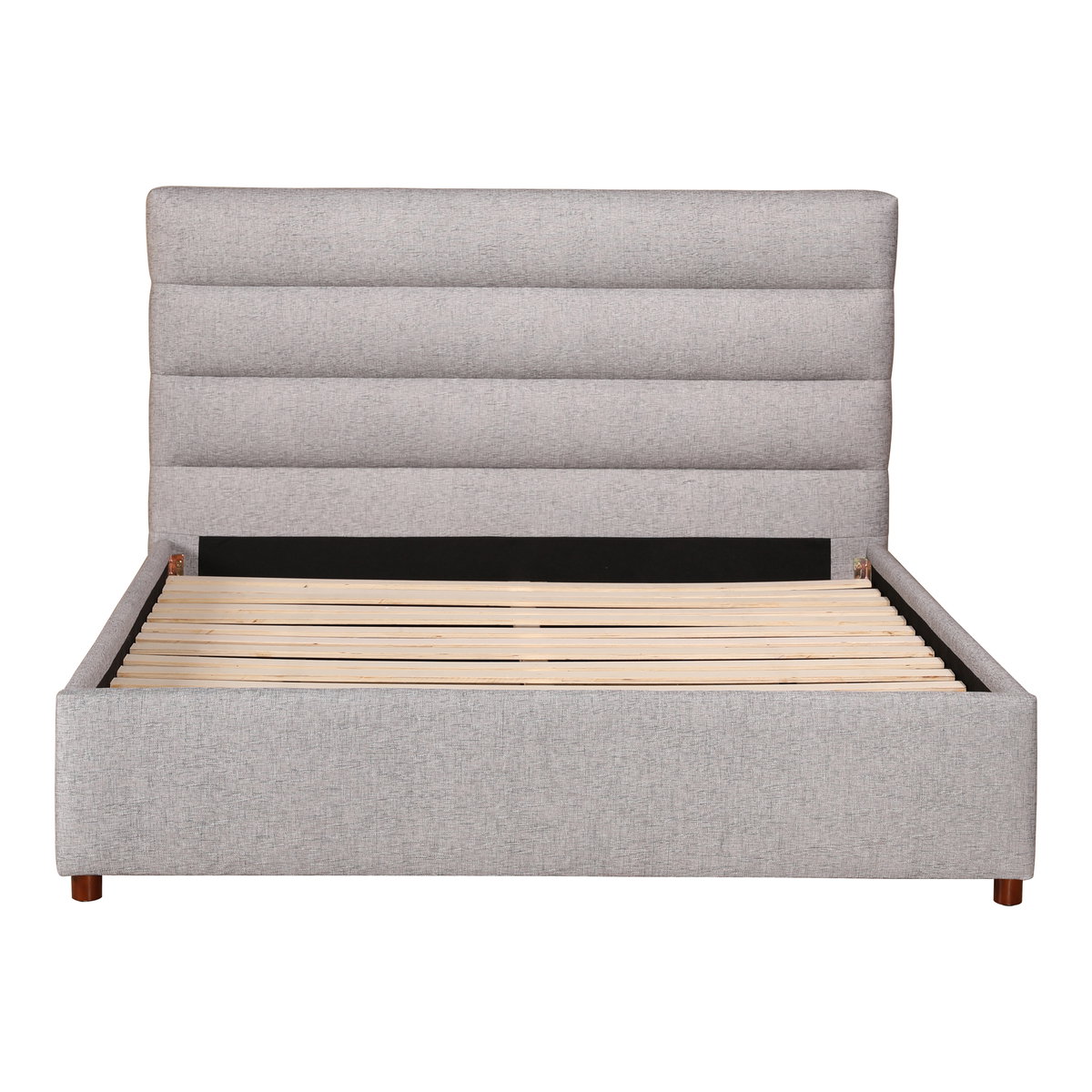 Takio Queen Bed Light Grey, by Moe's Home, 65" width x 44.5" height x 87" depth View 2