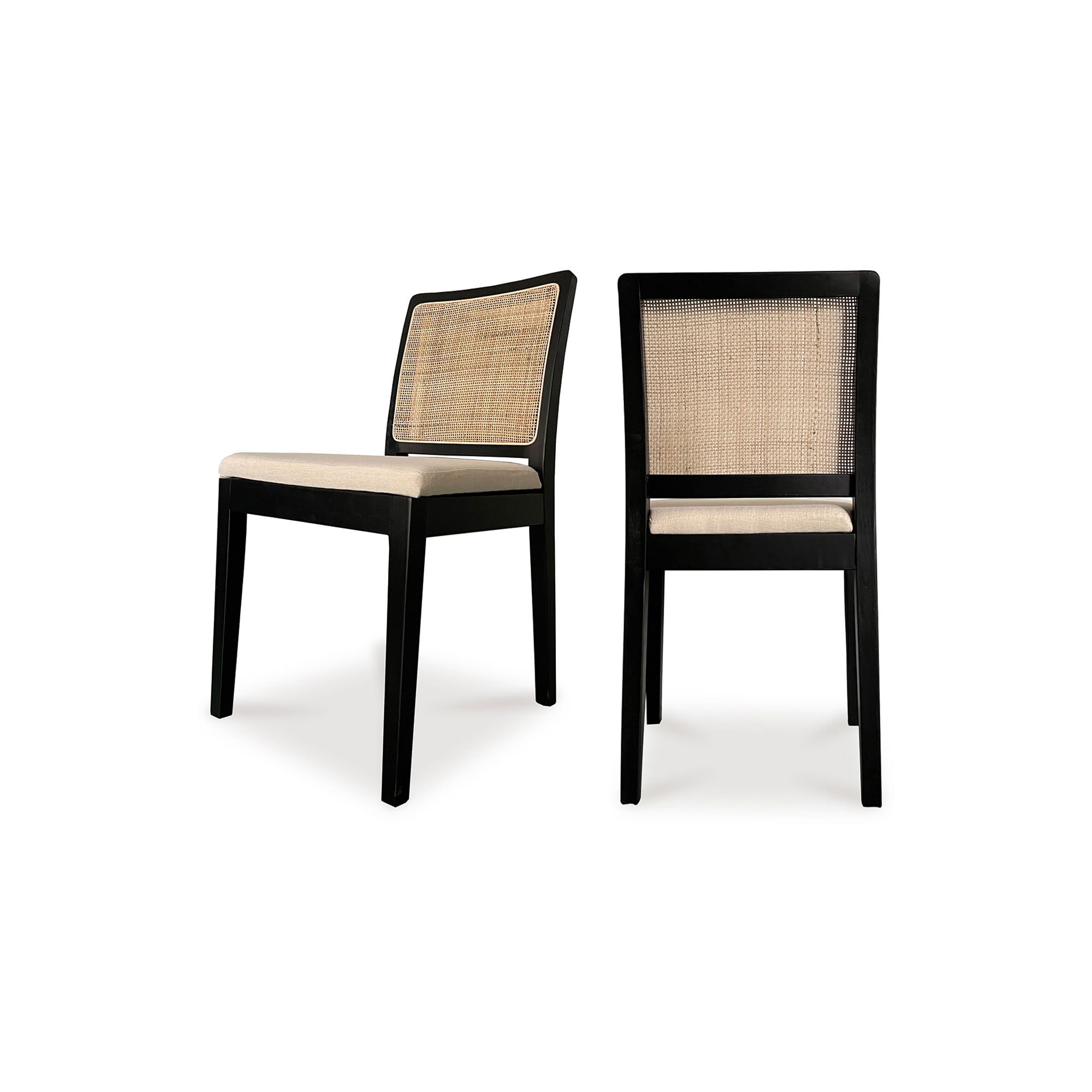 Orville Dining Chair Black - Set Of Two, by Moe's Home, 18.5" width x 33" height x 16.5" depth View 2