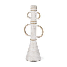 Online Designer Living Room Ziva Large Distressed White Metal Sculptural Object