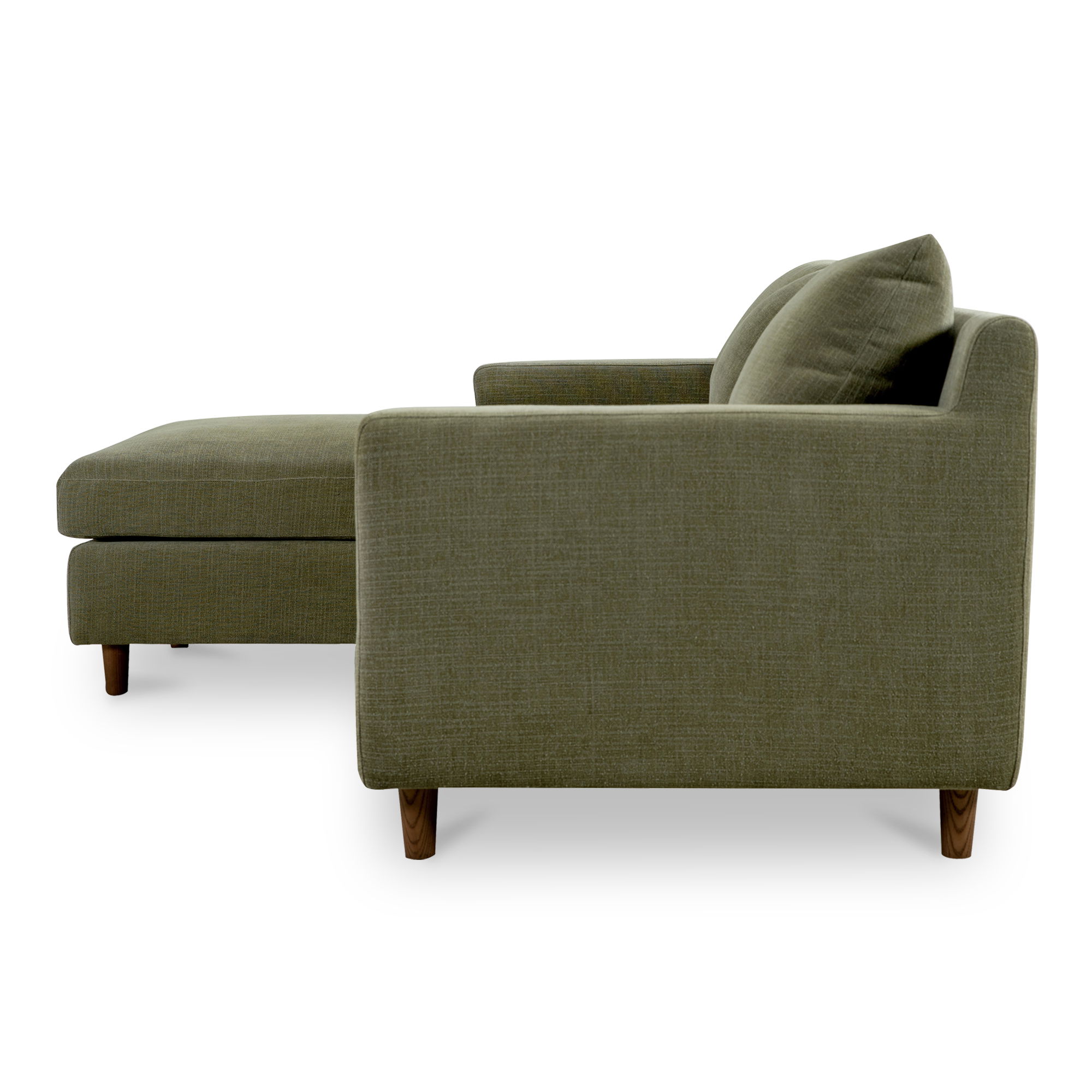 Hutton Left Sectional Olive, Sectional Sofa by Moe's Home, 100" width x 36.2" height x 29.8" depth View 3