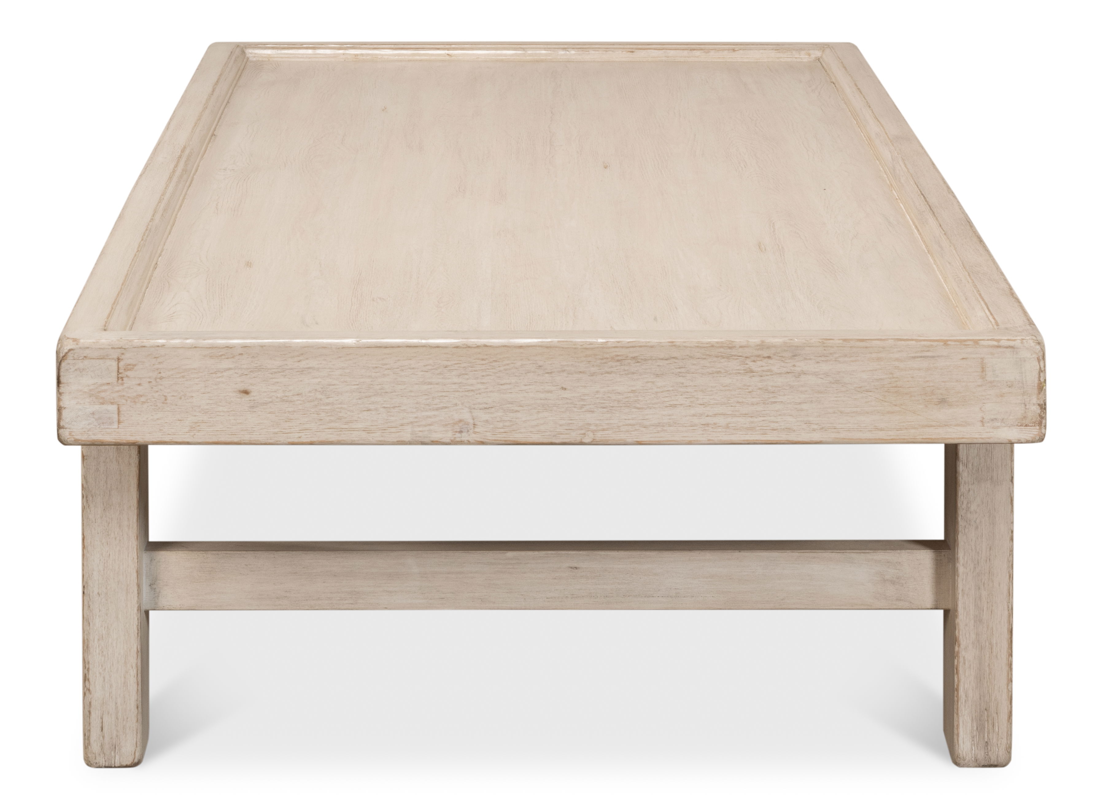 Large Wood Panel Coffee Tbl, French Grey, Coffee Table by Sarreid, 80" length x 37" width x 19" height View 4