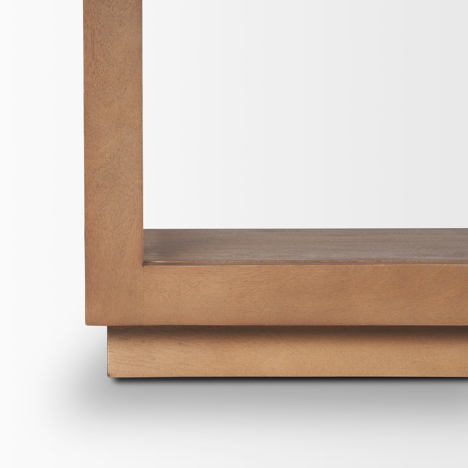 Bela Large Medium Brown Wood Arched Console Table, by Mercana, 80" length x 16" width x 29" height View 12