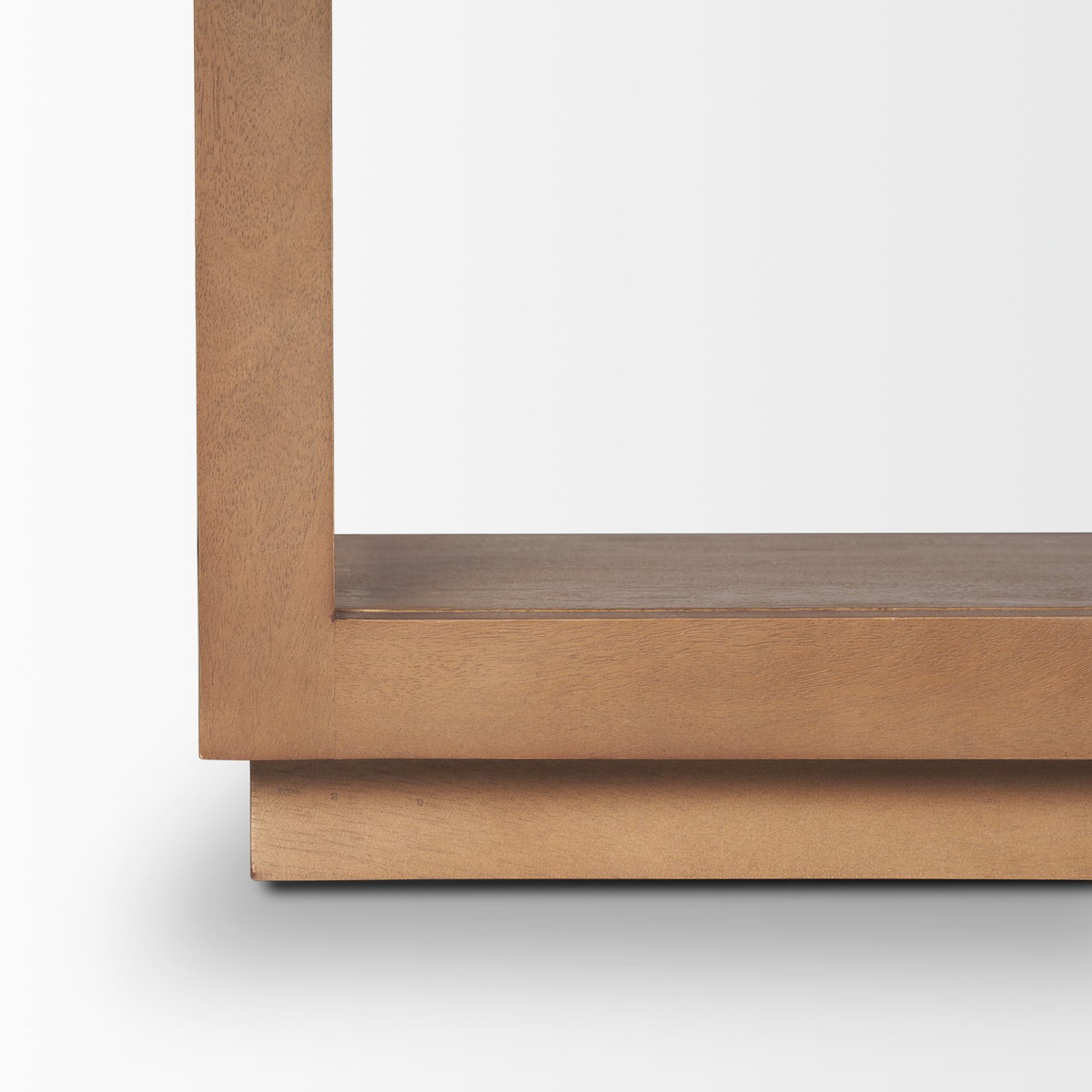 Bela Large Medium Brown Wood Arched Console Table, by Mercana, 80" length x 16" width x 29" height View 12