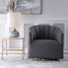 Cuthbert Modern Swivel Chair, Accent Chair by Uttermost, 31" width x 32.25" height x 32" depth thumbnail 2