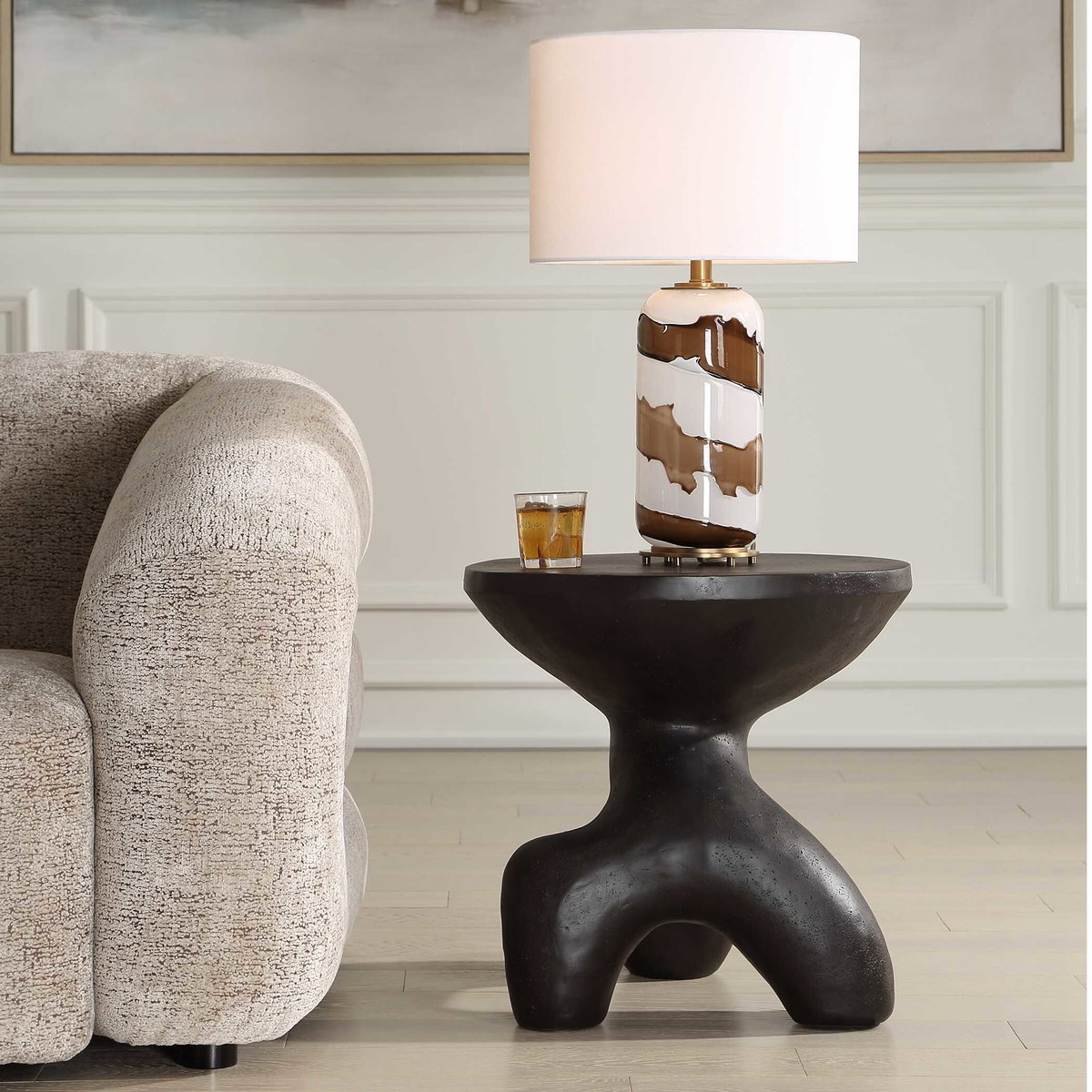 Veta Indoor-Outdoor Accent Table, Side & End Table by Uttermost, 20.25" width x 20" height x 20.25" depth View 3