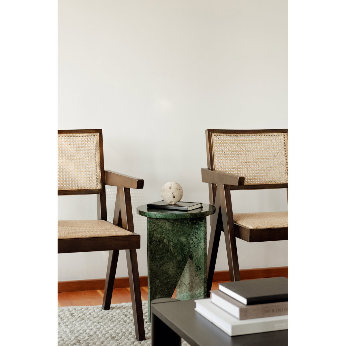 Grace Accent Table Green Marble, Side & End Table by Moe's Home, 14" width x 20" height x 14" depth View 7