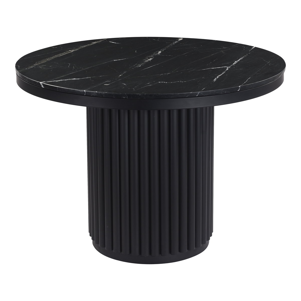 Tower Dining Table Black Marble, by Moe's Home, 42" width x 30" height x 42" depth View 2