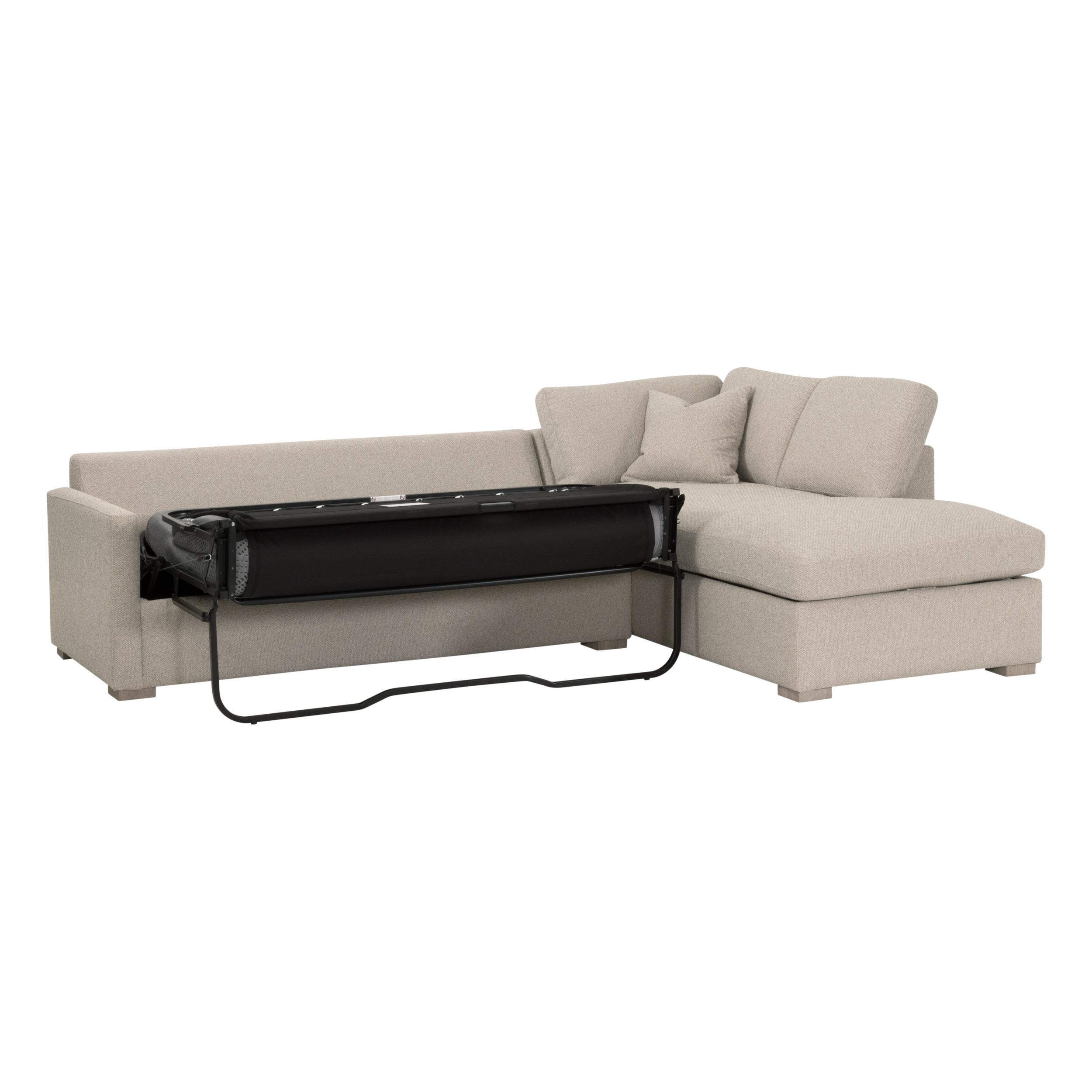 Clara 112' Slim Arm Sleeper Queen RF Sectional, Seating by Essentials for Living, 112" width x 37.5" height x 81" depth View 10