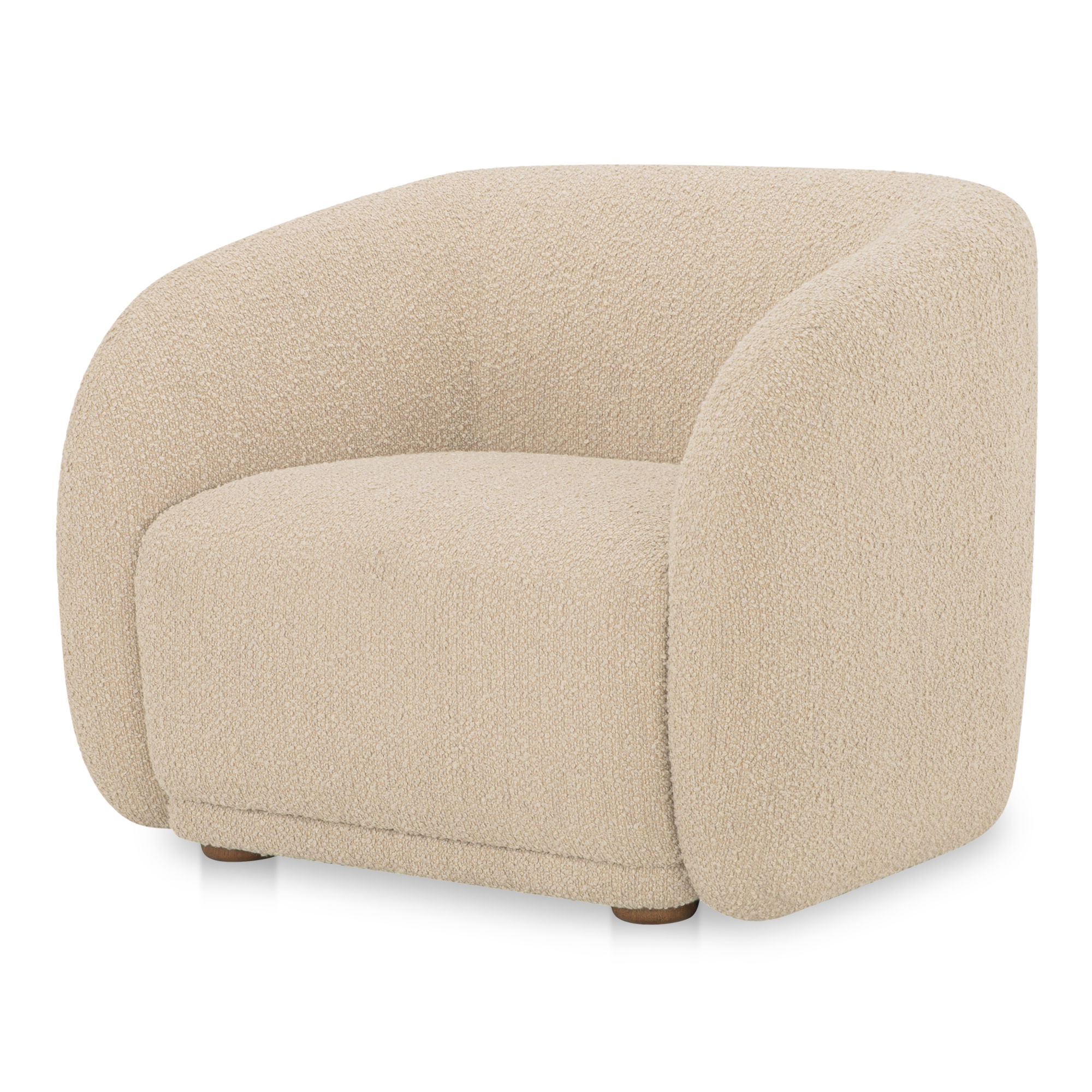 Faye Accent Chair Beige Boucle, by Moe's Home, 33.5" width x 29.8" height x 32.2" depth View 2