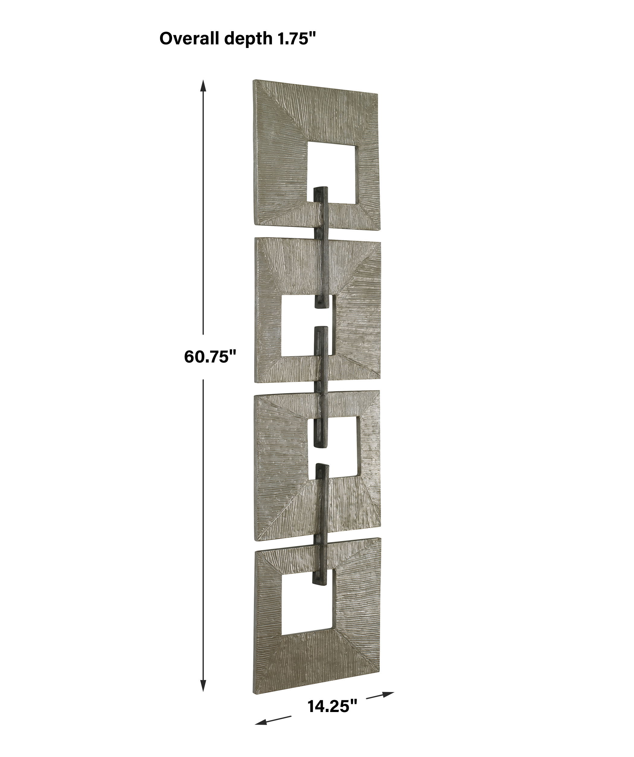 Linked Champagne Metal Wall Decor large image 