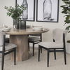 Cline   Gray Fabric with Black Wood Dining Chair, by Mercana, 20.87" length x 23.03" width x 31.89" height thumbnail 3