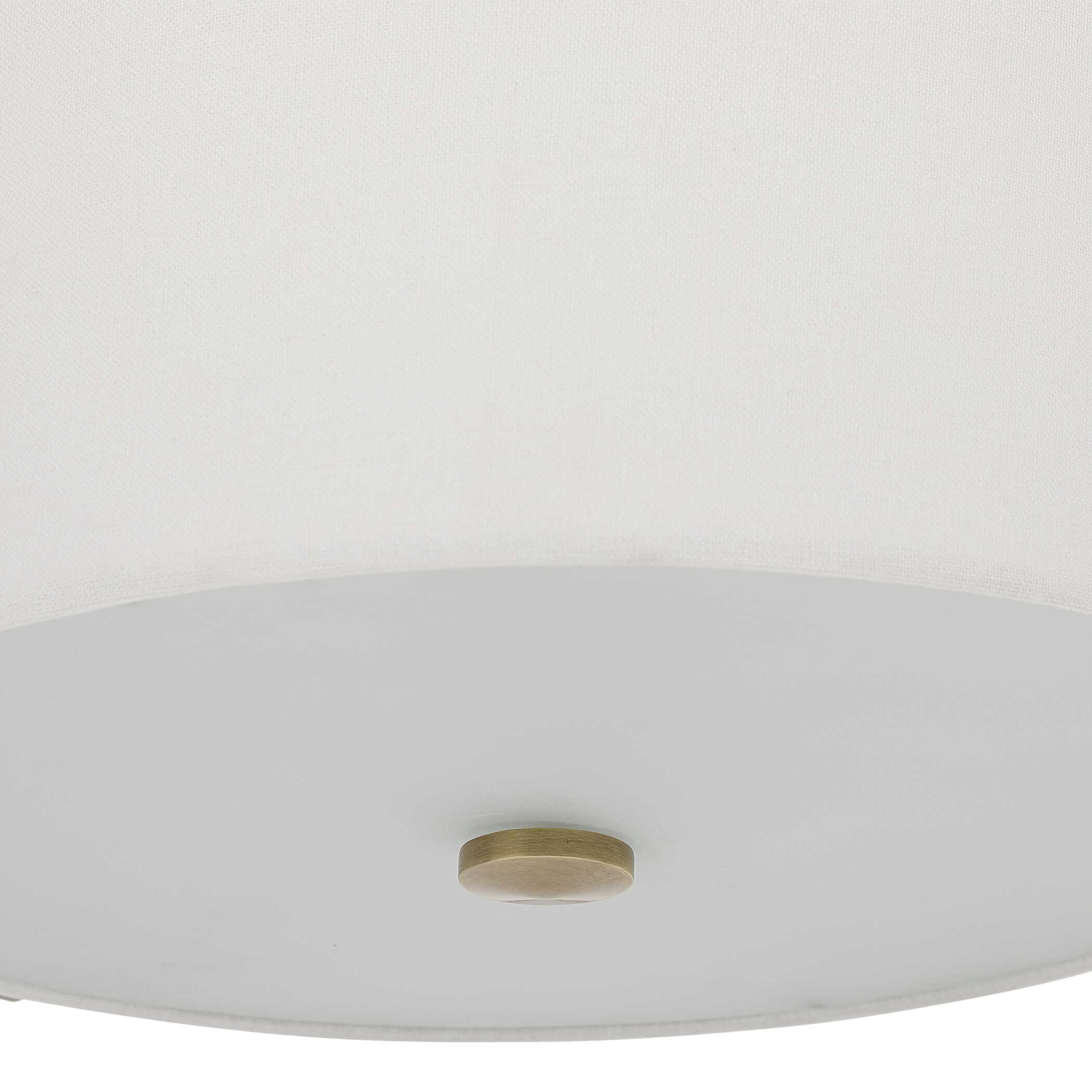 Colfax Brass 3 Light Semi Flush, Ceiling Light by Uttermost, 21" width x 11.25" height x 21" diameter x 21" depth View 6