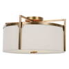 Colfax Brass 3 Light Semi Flush, Semi Flush Mount by Uttermost, 21" width x 11.25" height x 21" diameter x 21" depth thumbnail 4