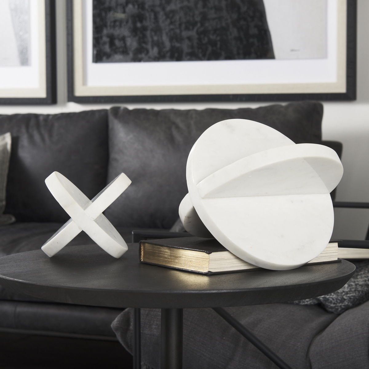 Sophia 6.0'L x 6.0'W x 6.0'H Small Marble Ornament, Decorative Object by Mercana, 6" length x 6" width x 6" height View 3