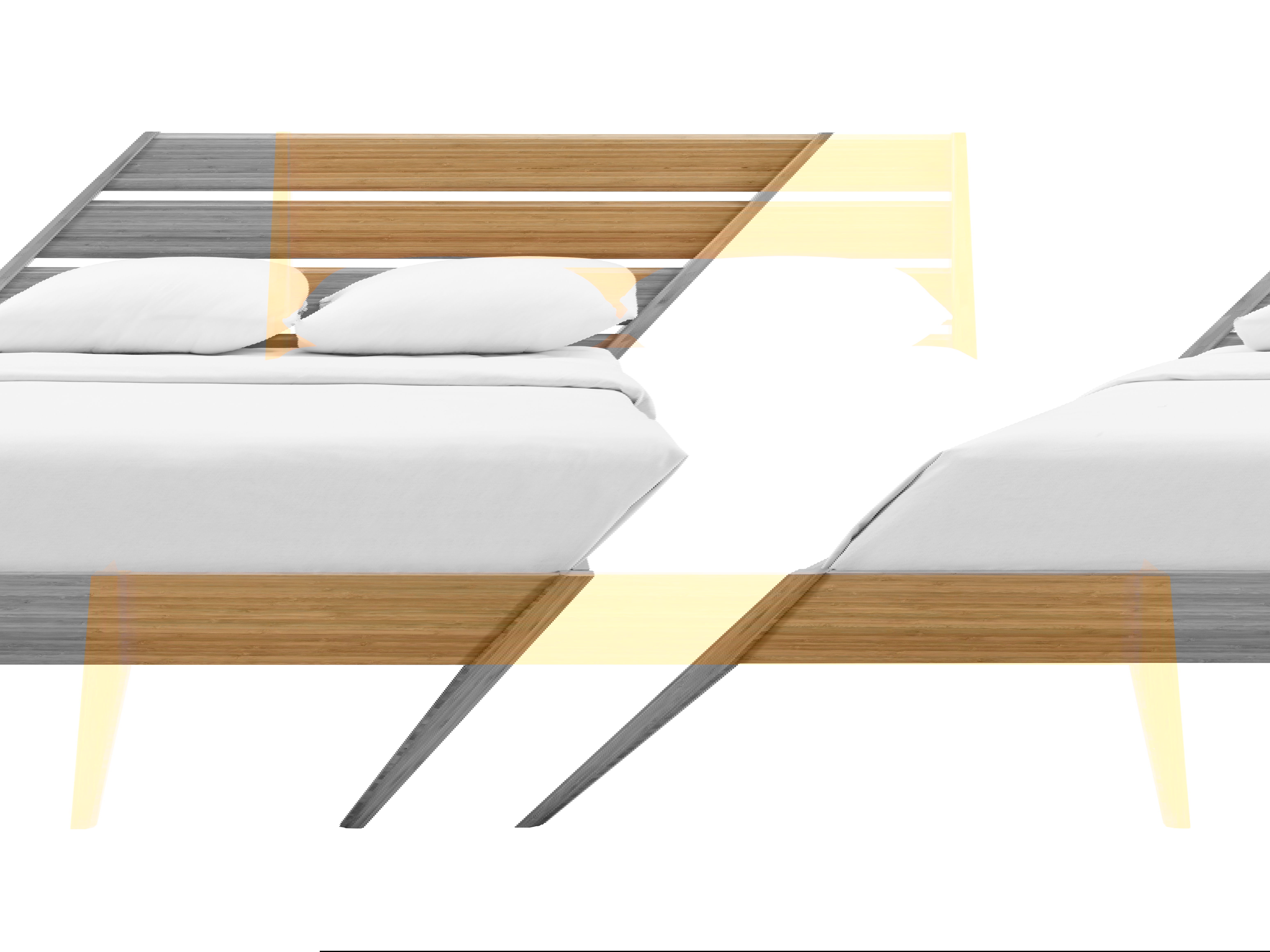 Sienna Queen Platform Bed, Caramelized, by Greenington, 85.5" length x 64.75" width x 40" height View 2