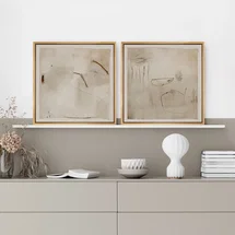 Online Designer Bedroom Abstract Beige Brown Prints Minimalist Modern Neutral Wall Art Living Room Decor