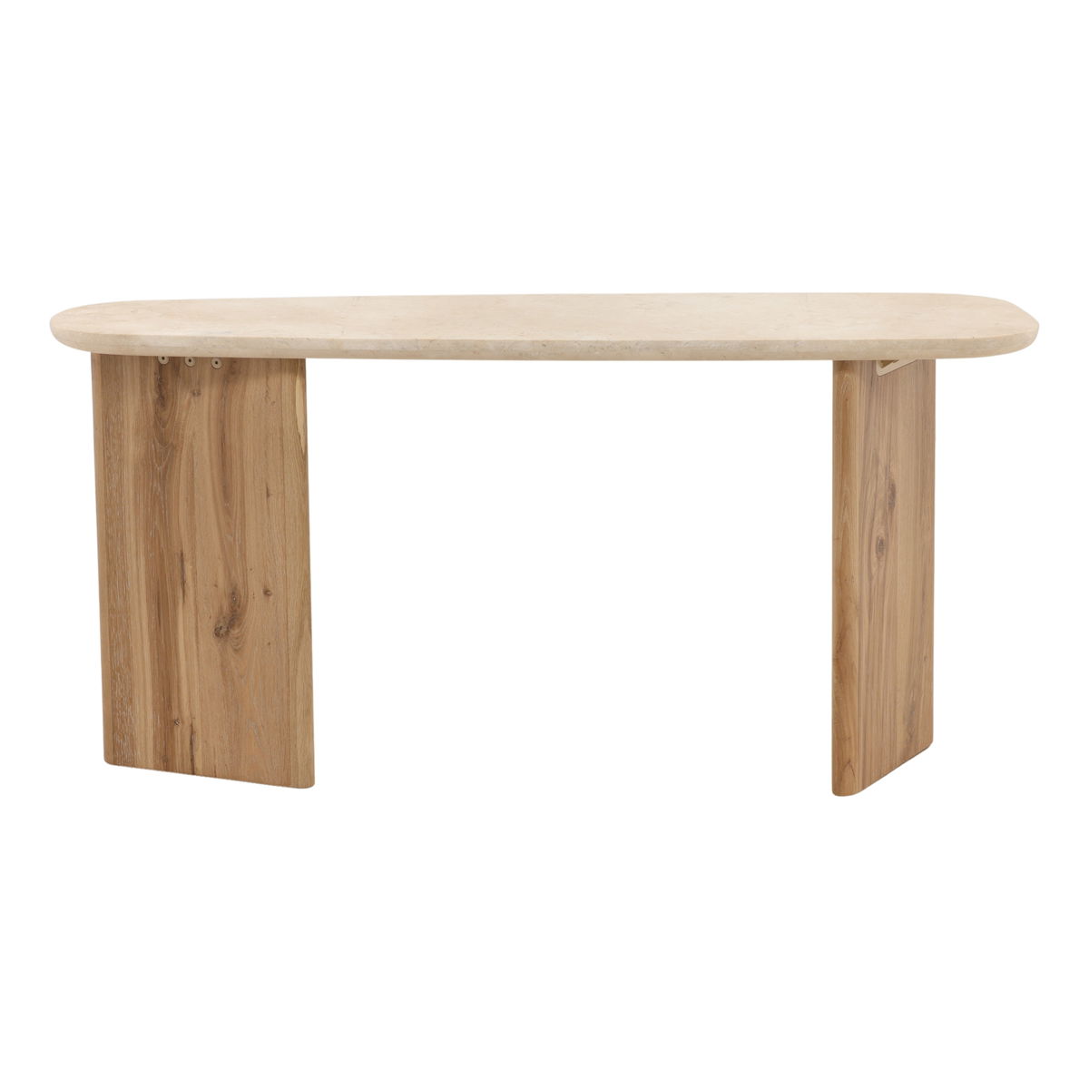 Aelwyn Console Table Natural, by Dovetail, 63" width x 30.16" height x 18.78" depth View 4