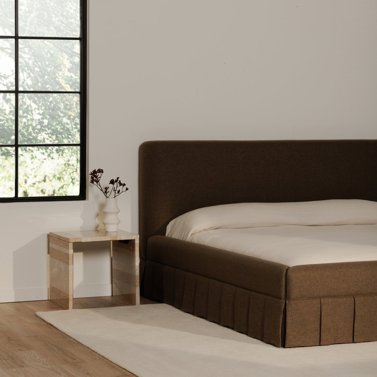 Maren King Bed Brown, by Moe's Home, 85" width x 45.3" height x 92" depth View 11