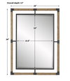 Melville Iron & Rope Mirror, by Uttermost, 2'4" width x 3'2" height x 1.5" depth thumbnail 3