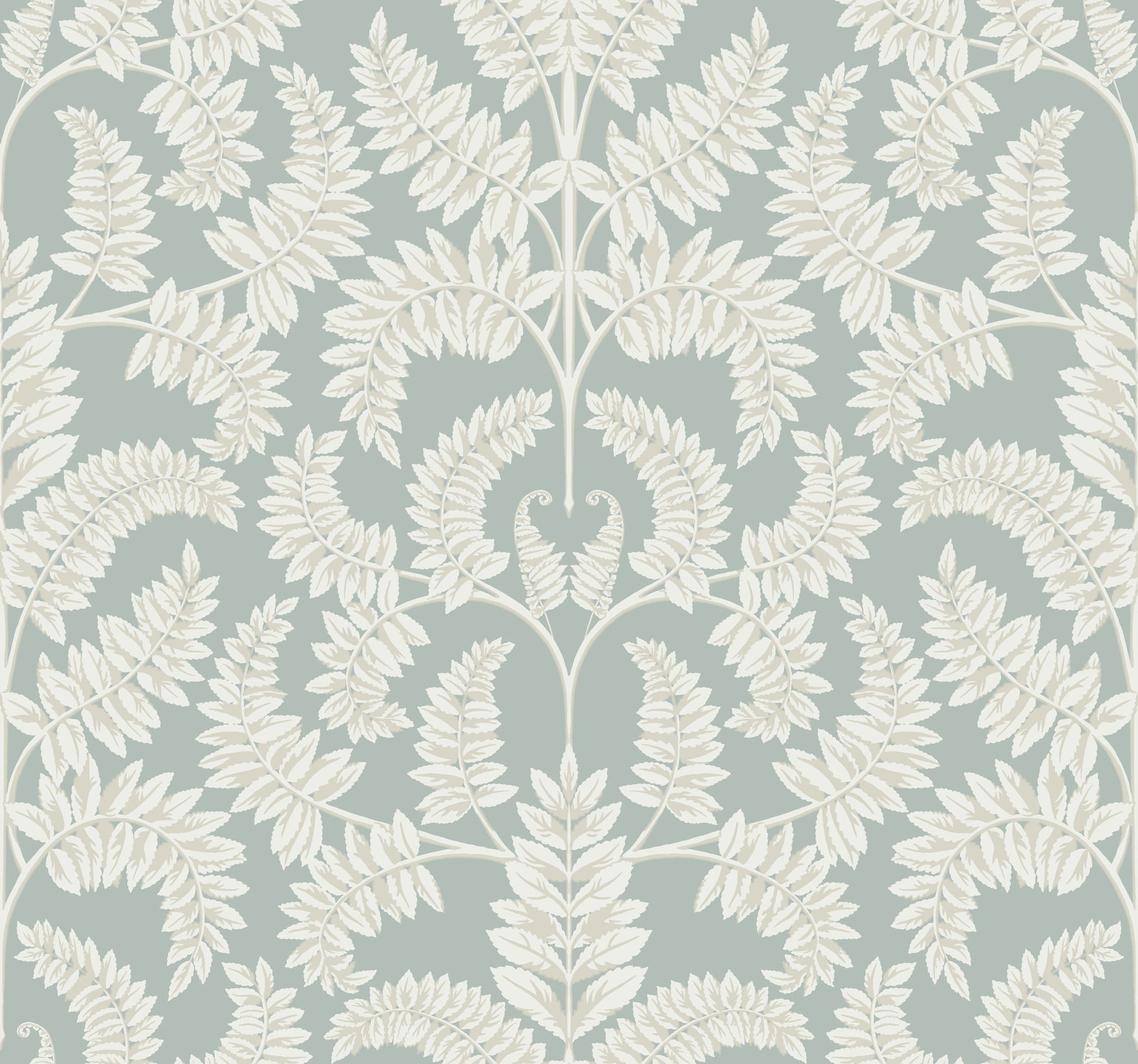 Royal Fern Damask Green Wallpaper large image 